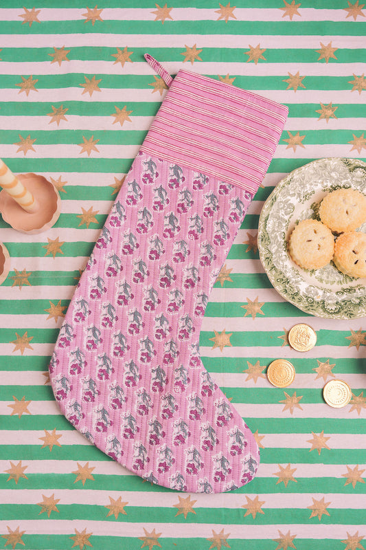 Hand Block Printed Christmas Stockings