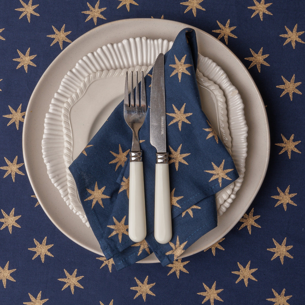 Gold Star Block Print Napkins
