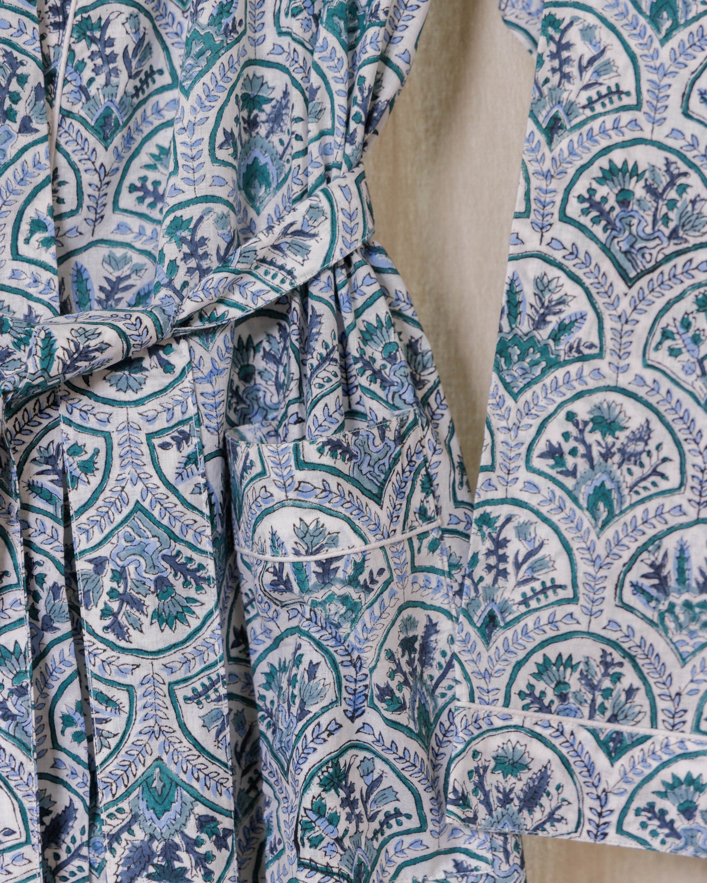 Cotton Block Printed Dressing Gowns