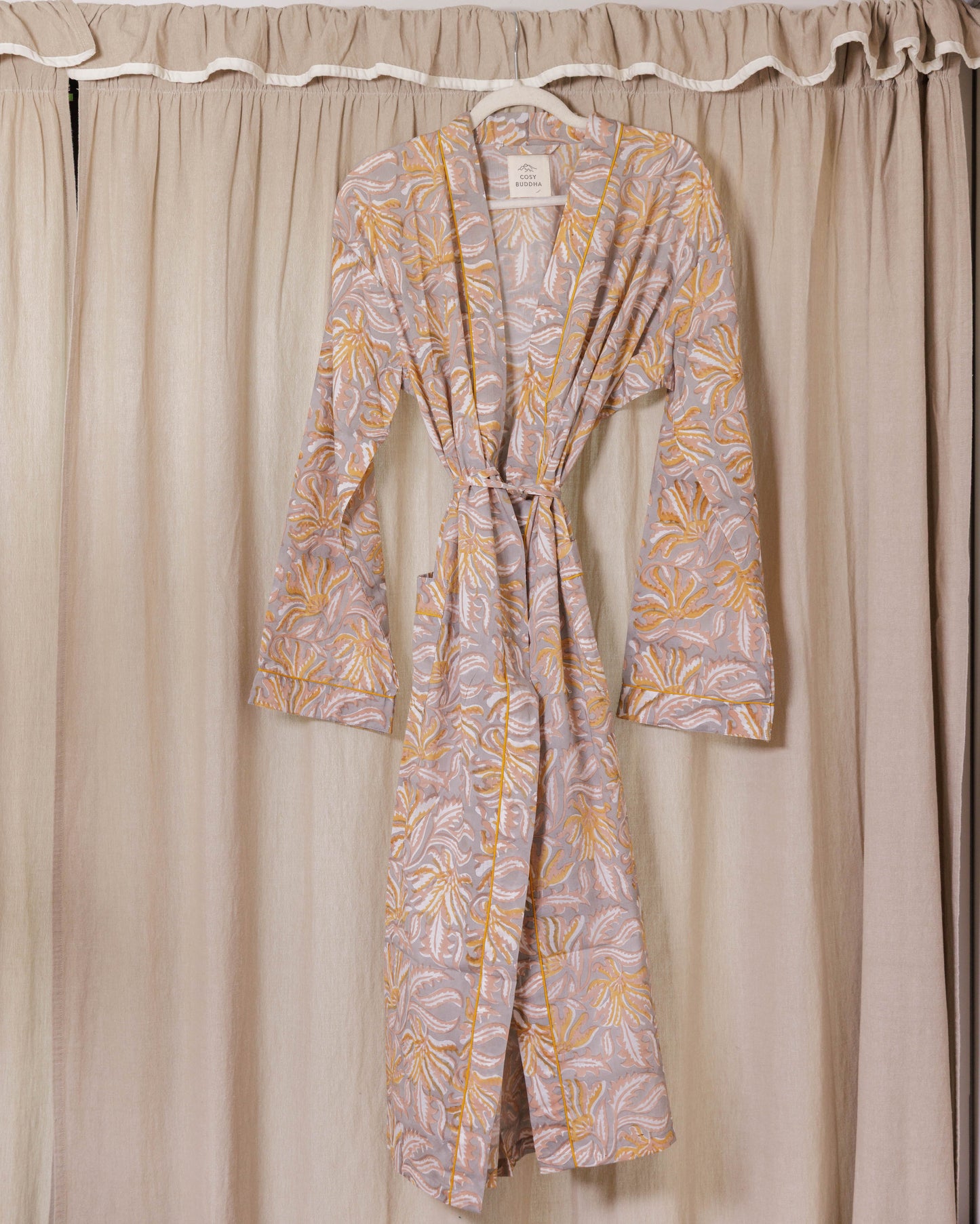 Cotton Block Printed Dressing Gowns