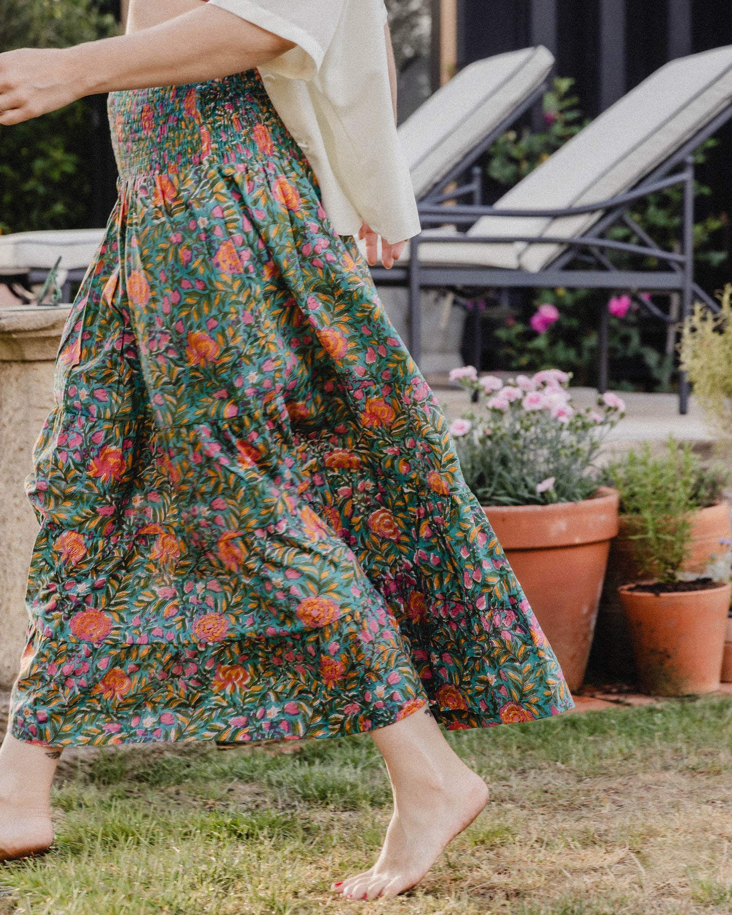 Hand Block Printed Maxi Skirts