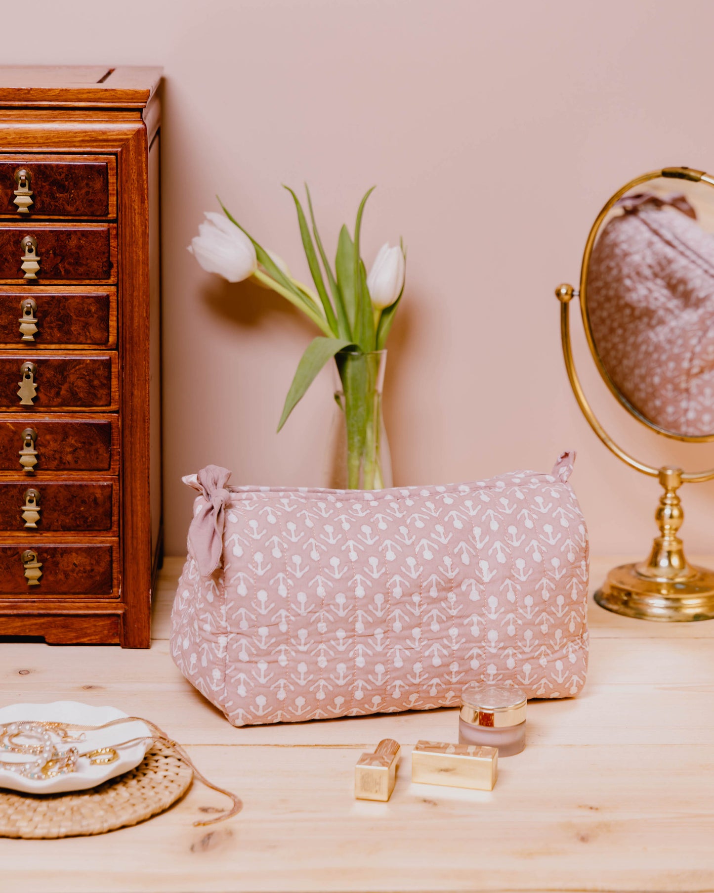 Hand Block Printed Wash Bags