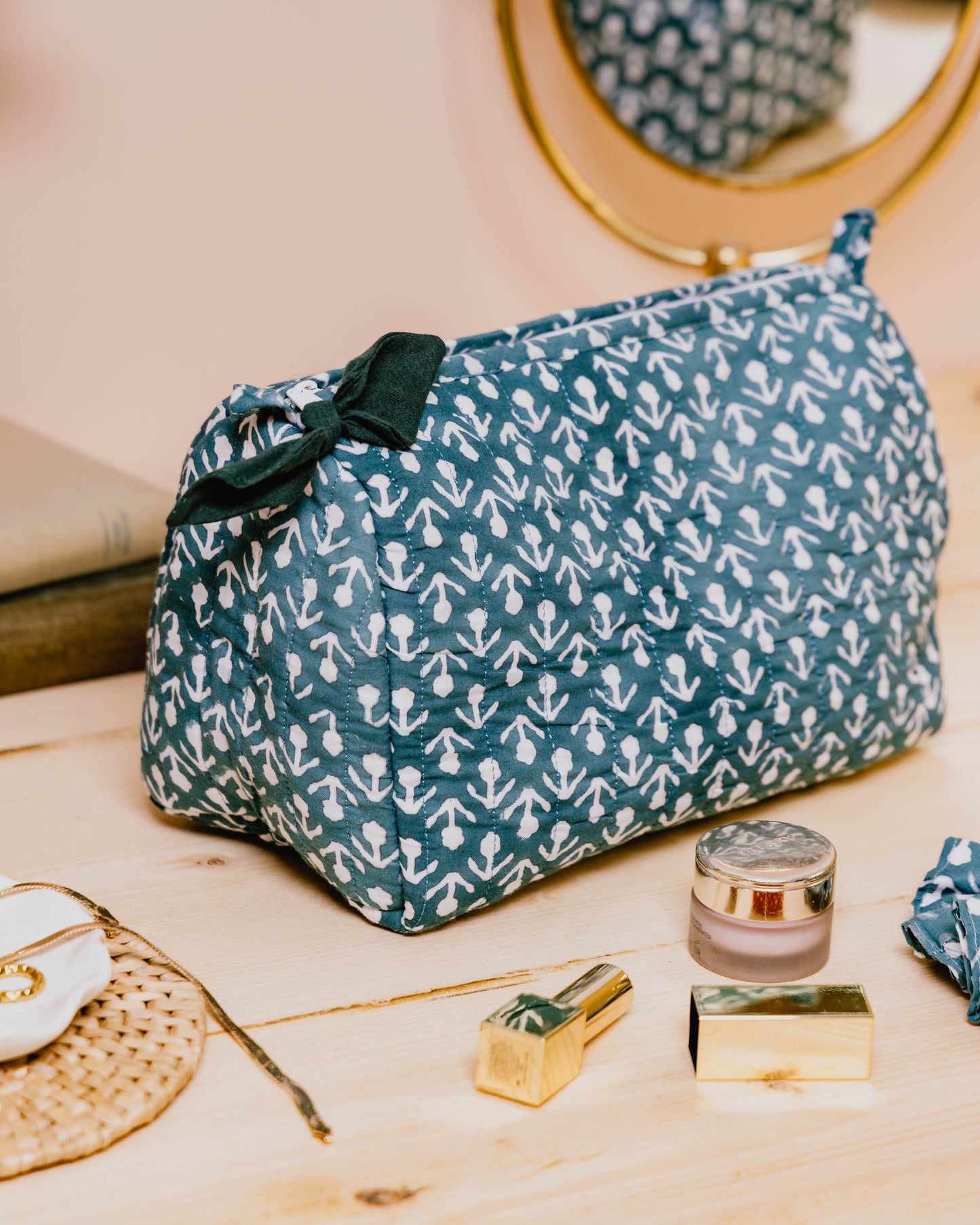 Hand Block Printed Wash Bags