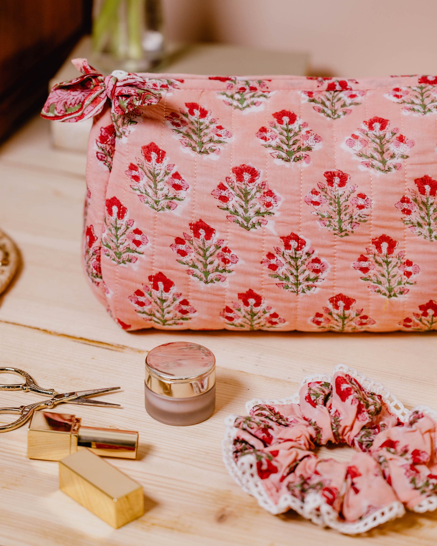 Hand Block Printed Wash Bags