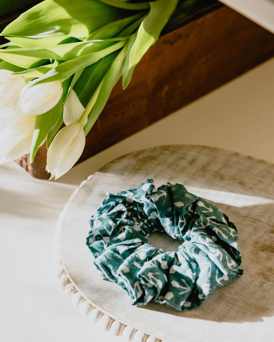 Block Print Scrunchies