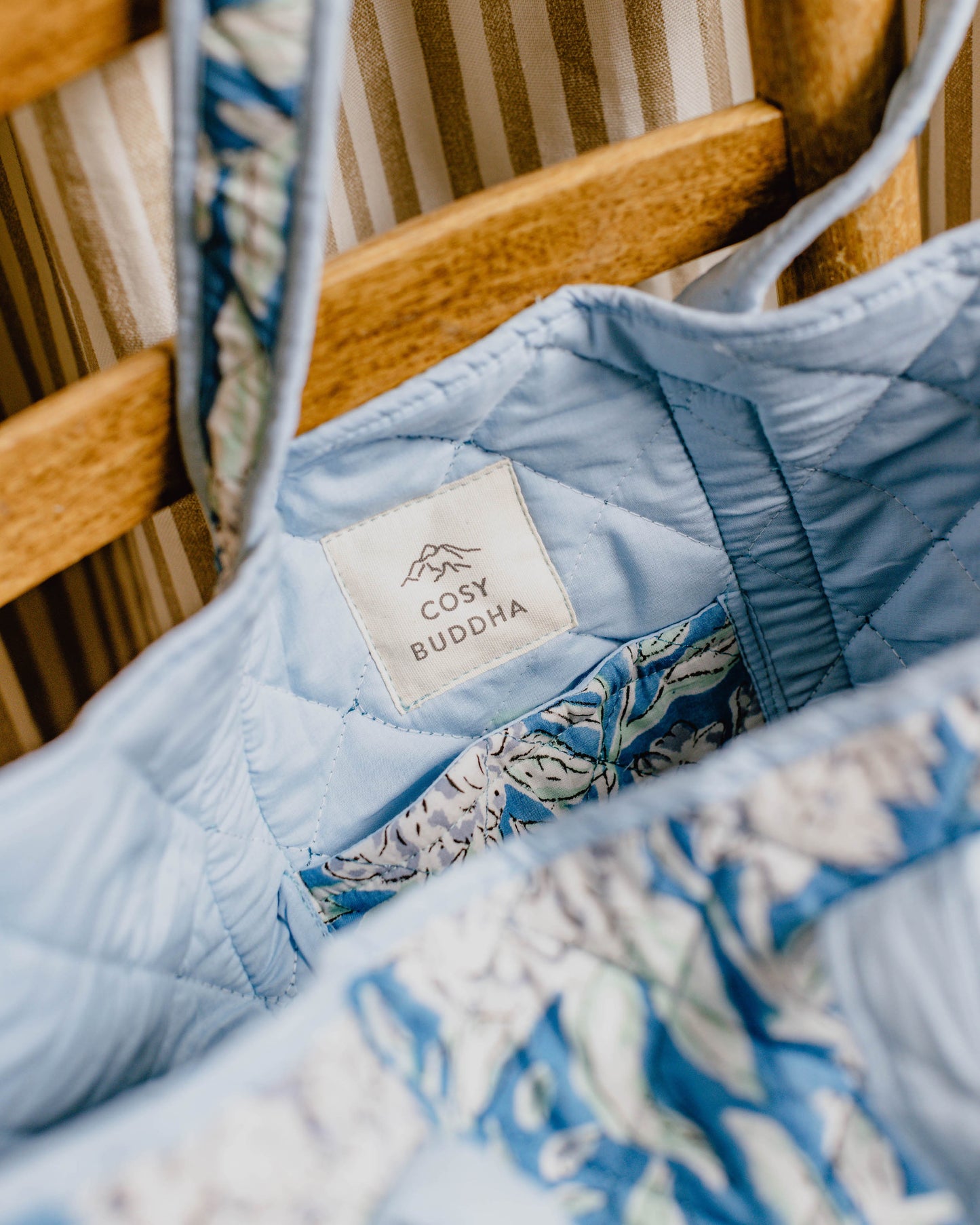 Jade Peony Block Print Tote