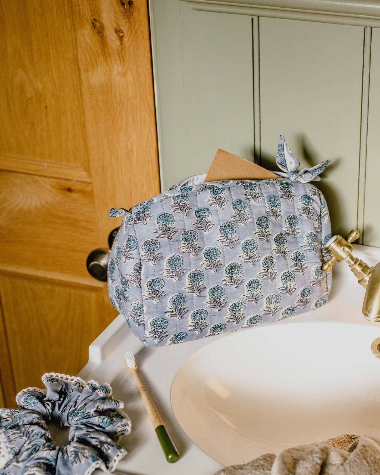 Hand Block Printed Wash Bags