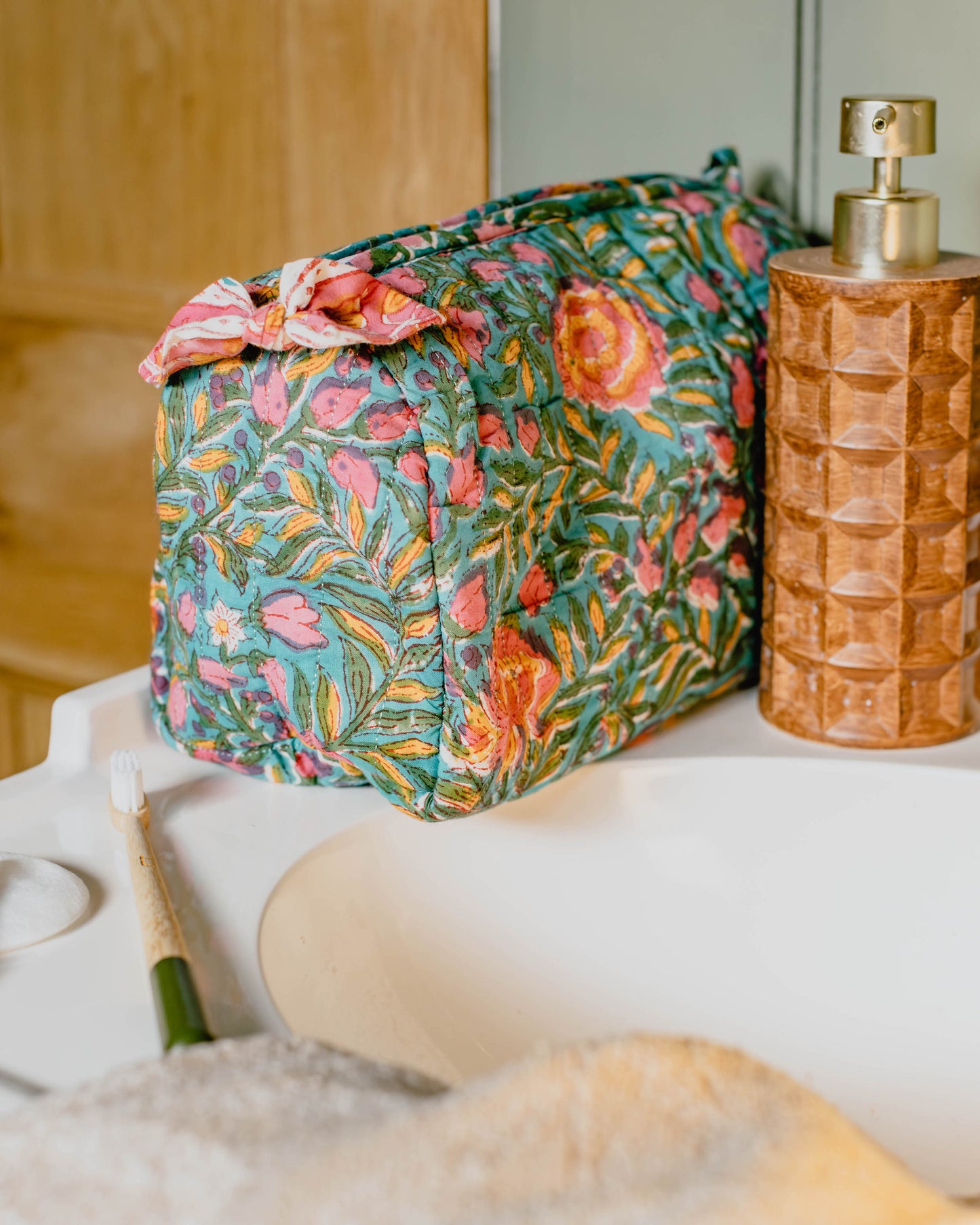 Hand Block Printed Wash Bags