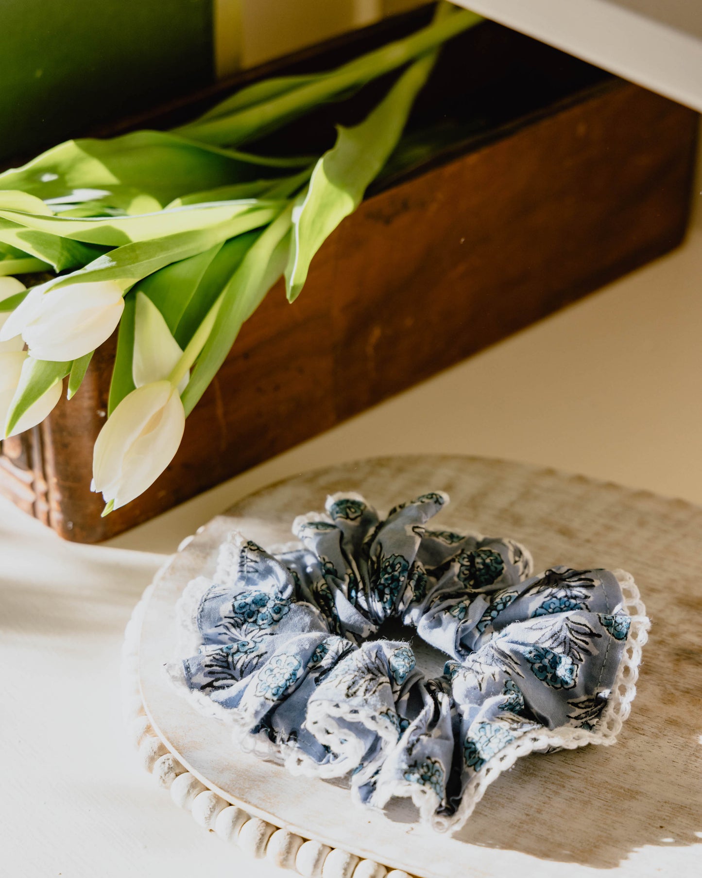 Block Print Scrunchies