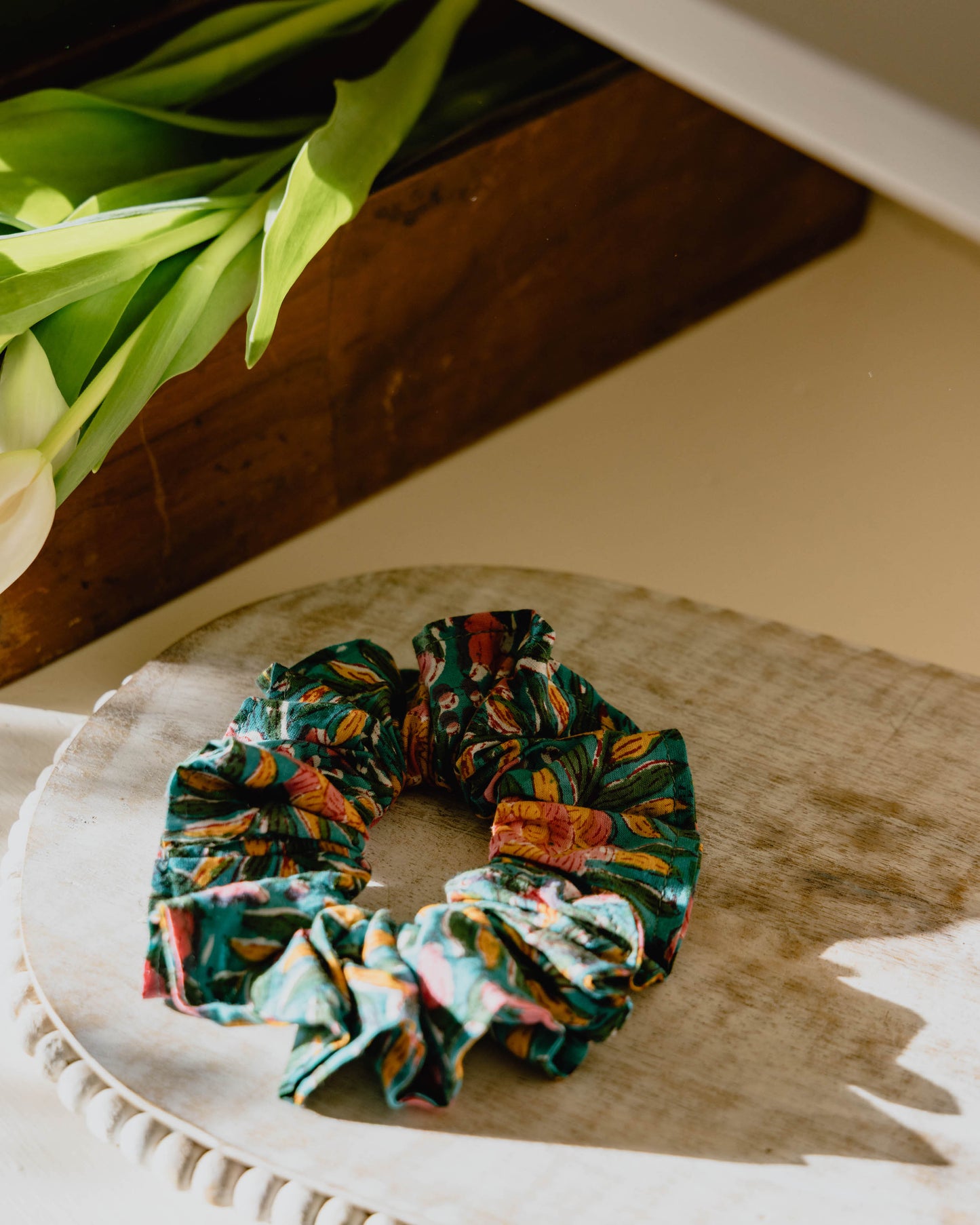 Block Print Scrunchies