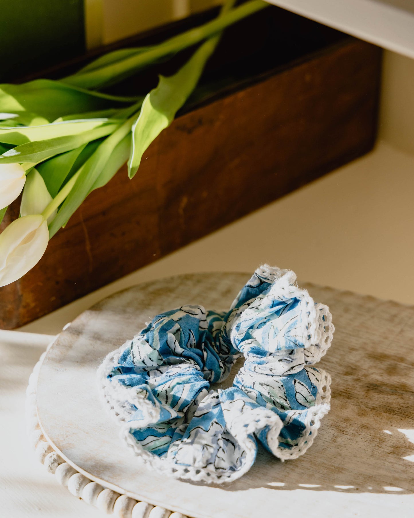 Block Print Scrunchies