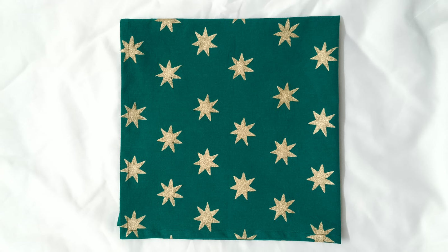 Christmas Stars and Stripes Hand Block Printed Napkins