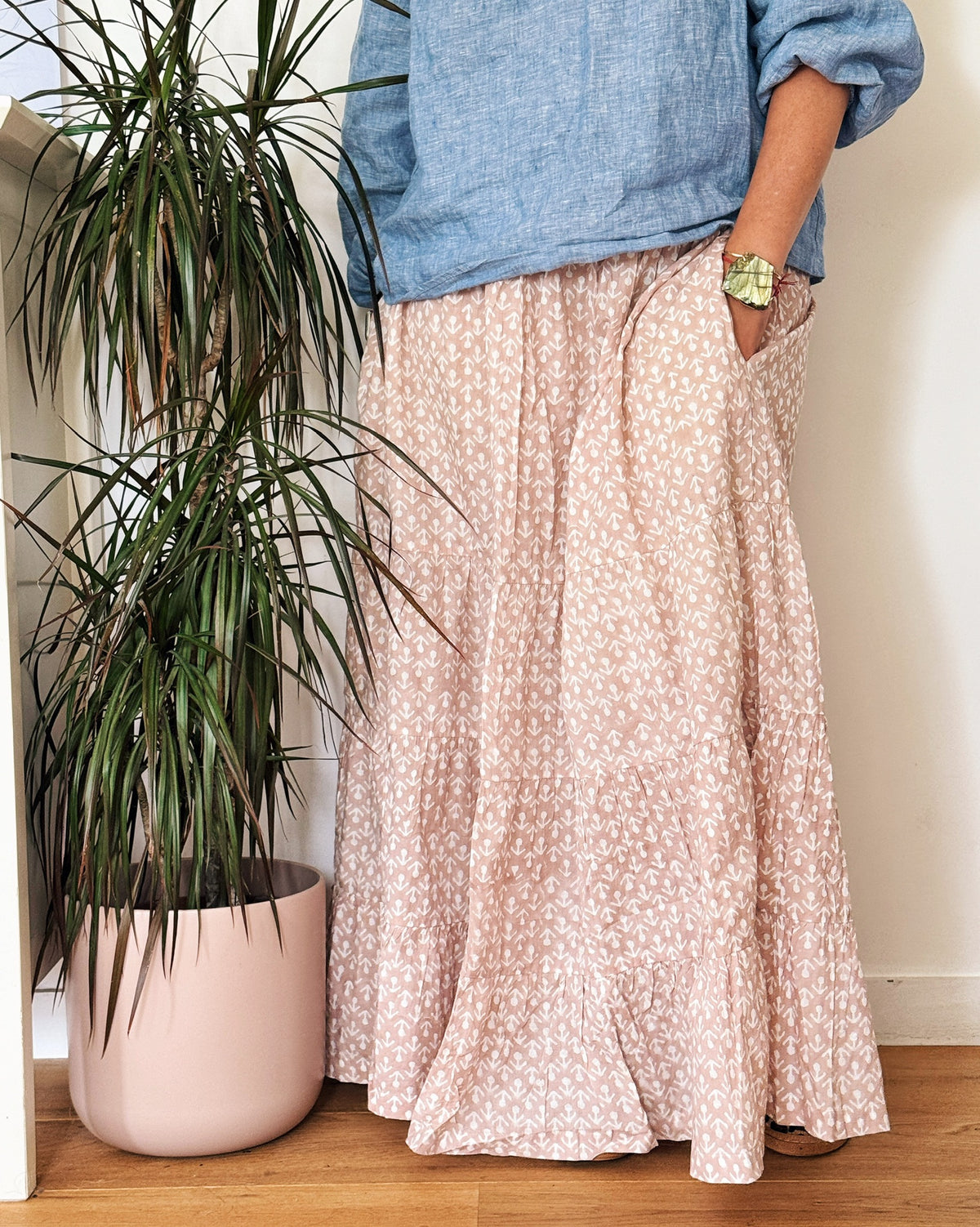 Hand Block Printed Maxi Skirts