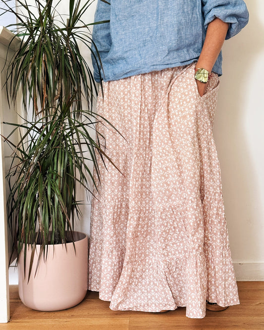 Hand Block Printed Maxi Skirts