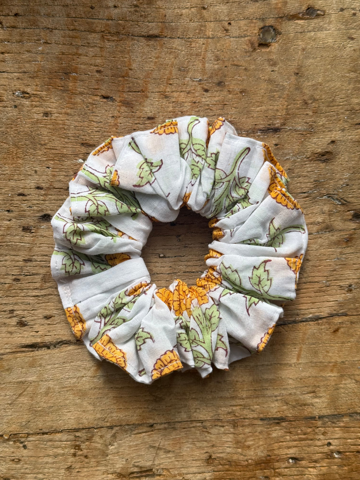 Block Print Scrunchies