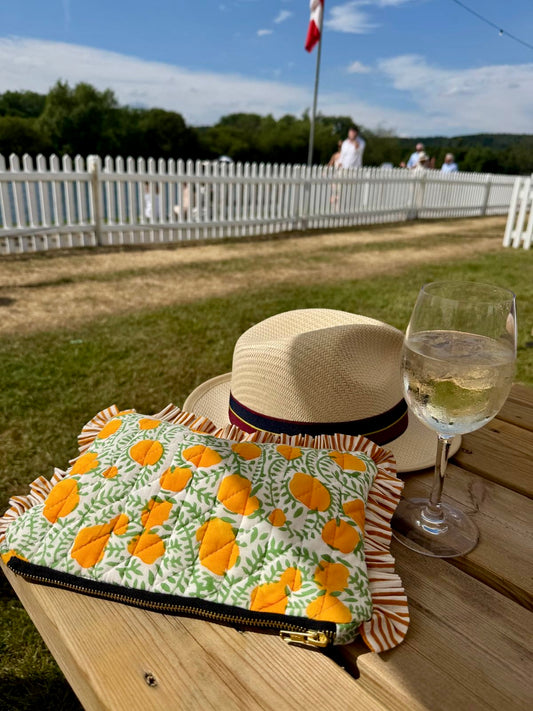 Lemon Tree Ruffle Clutch