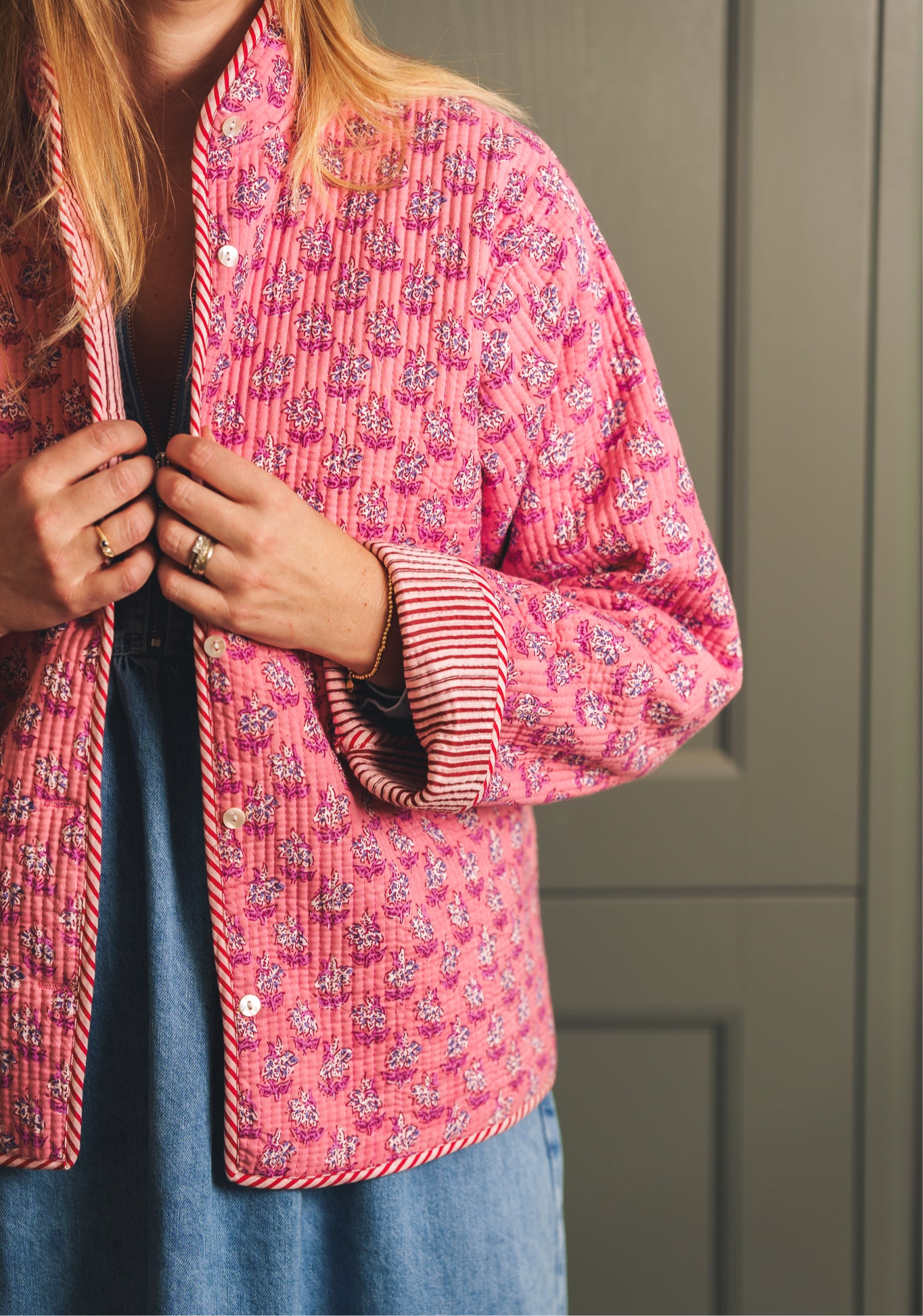 Jaipur Pink Quilted Jacket