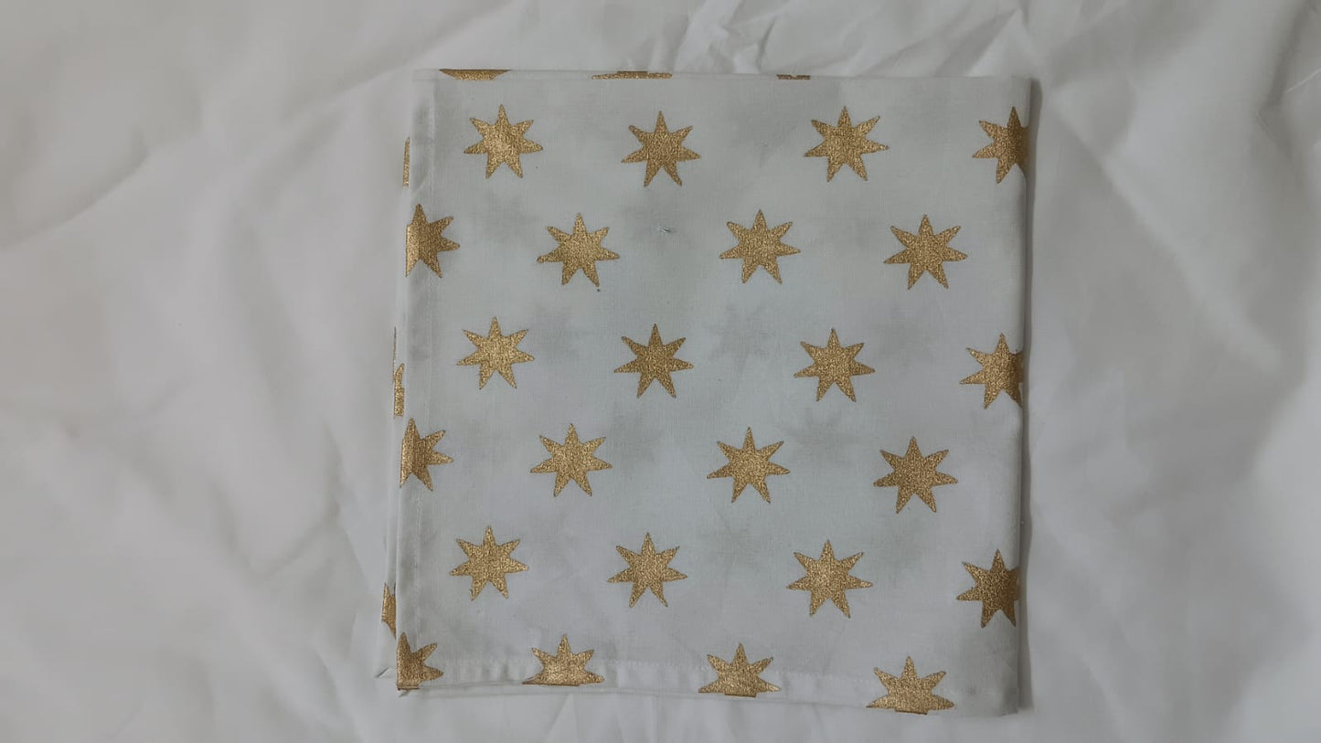 Christmas Stars and Stripes Hand Block Printed Napkins
