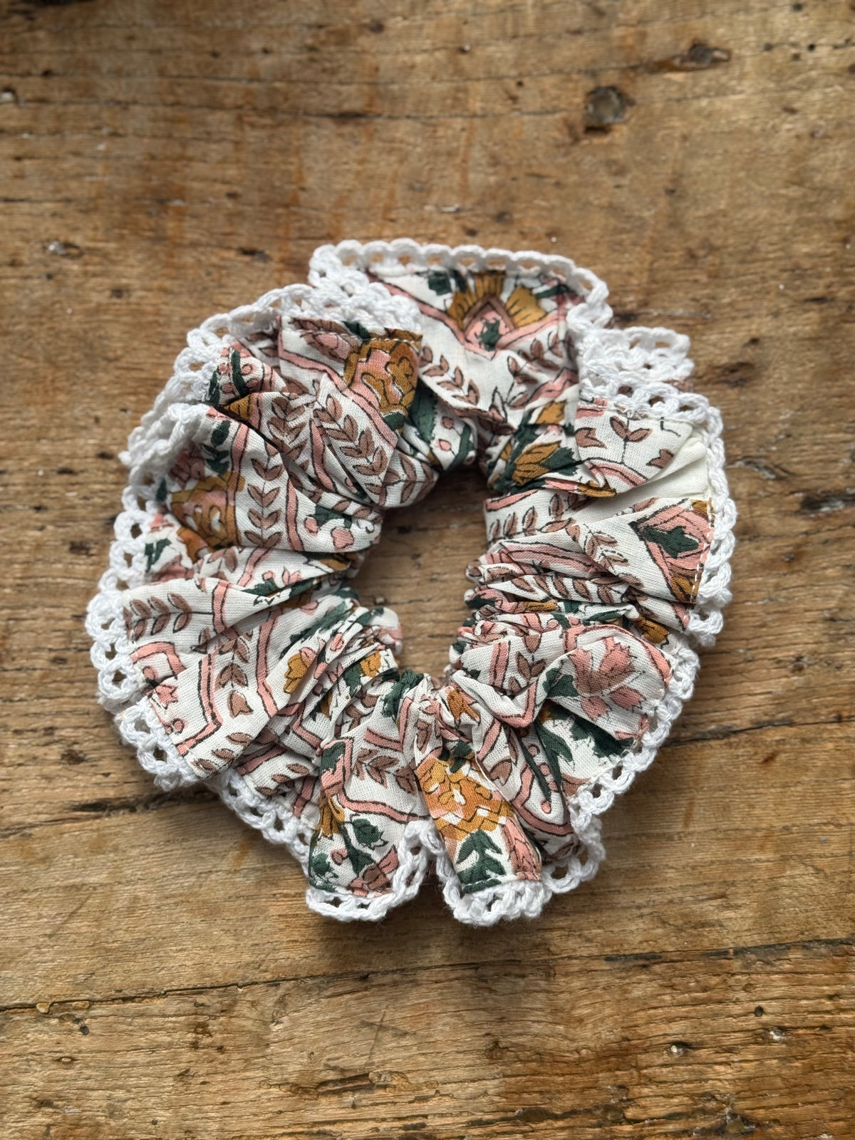 Block Print Scrunchies