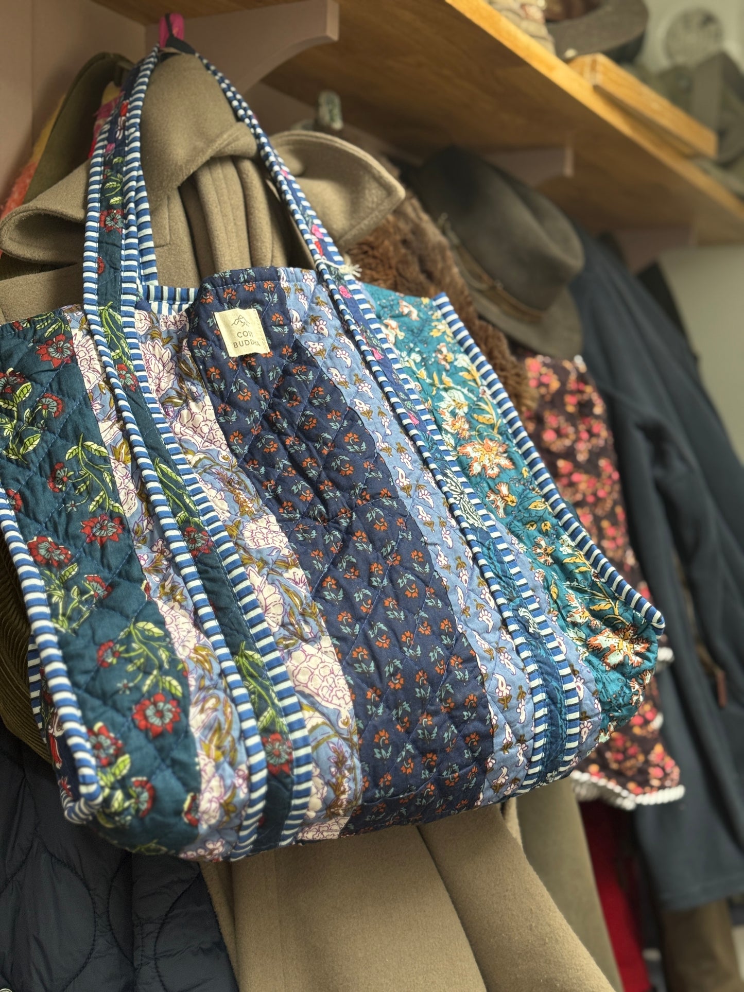 NEW Patchwork Block Print Totes
