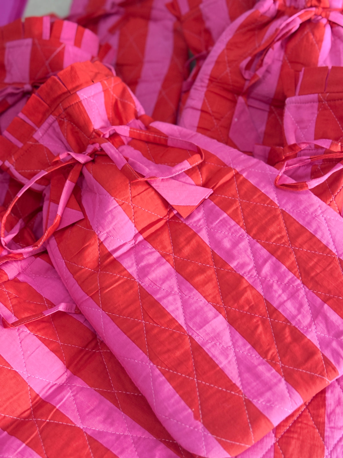 Quilted Block Printed Hot Water Bottle Covers