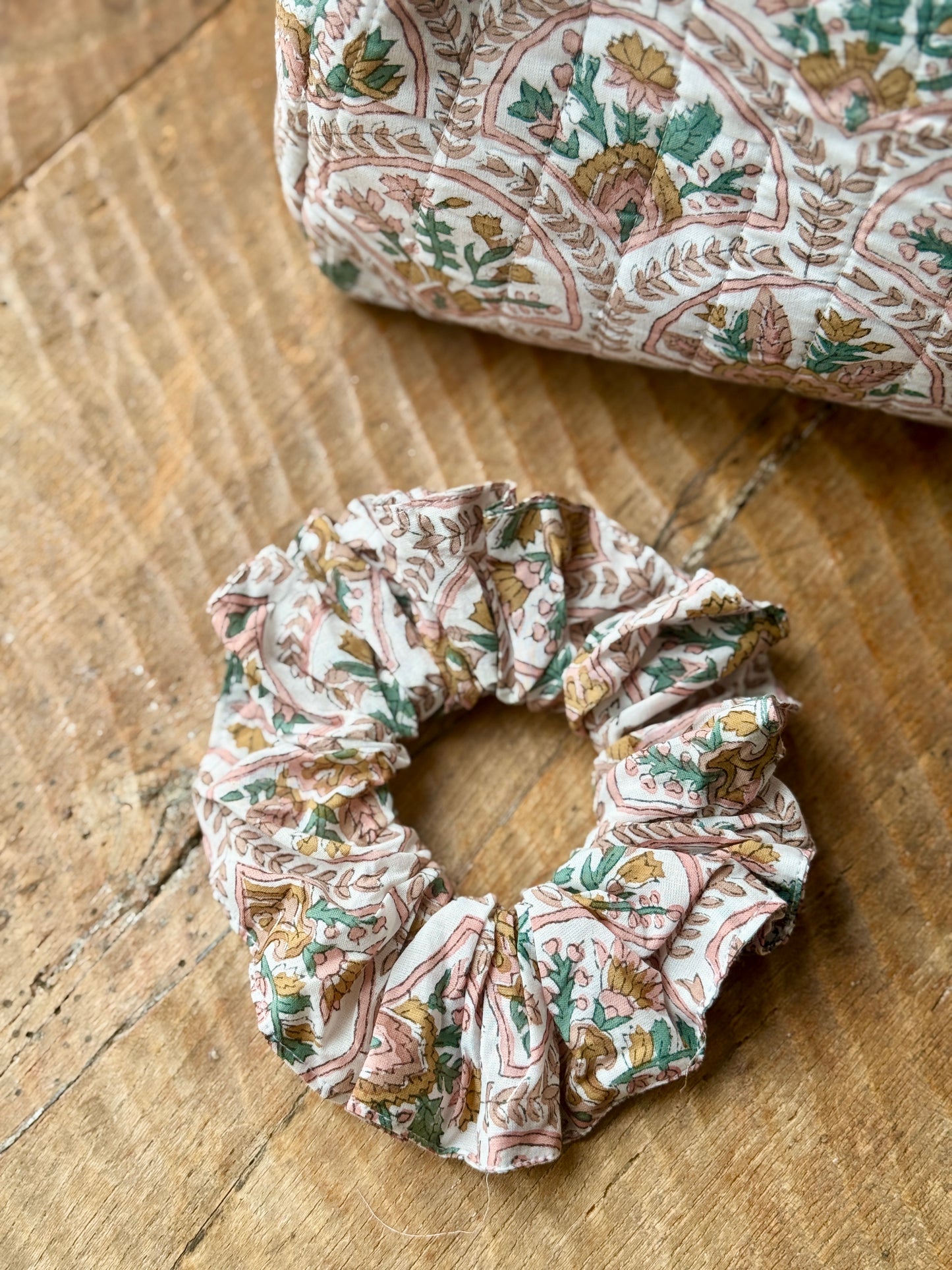 Block Print Scrunchies