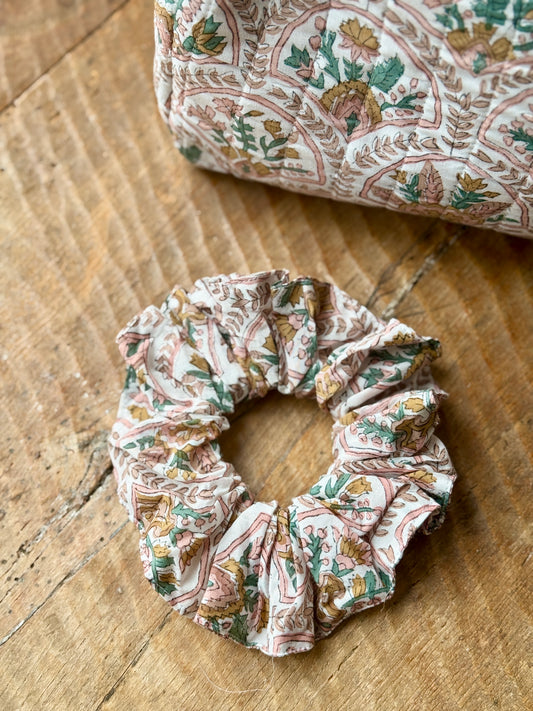 Block Print Scrunchies