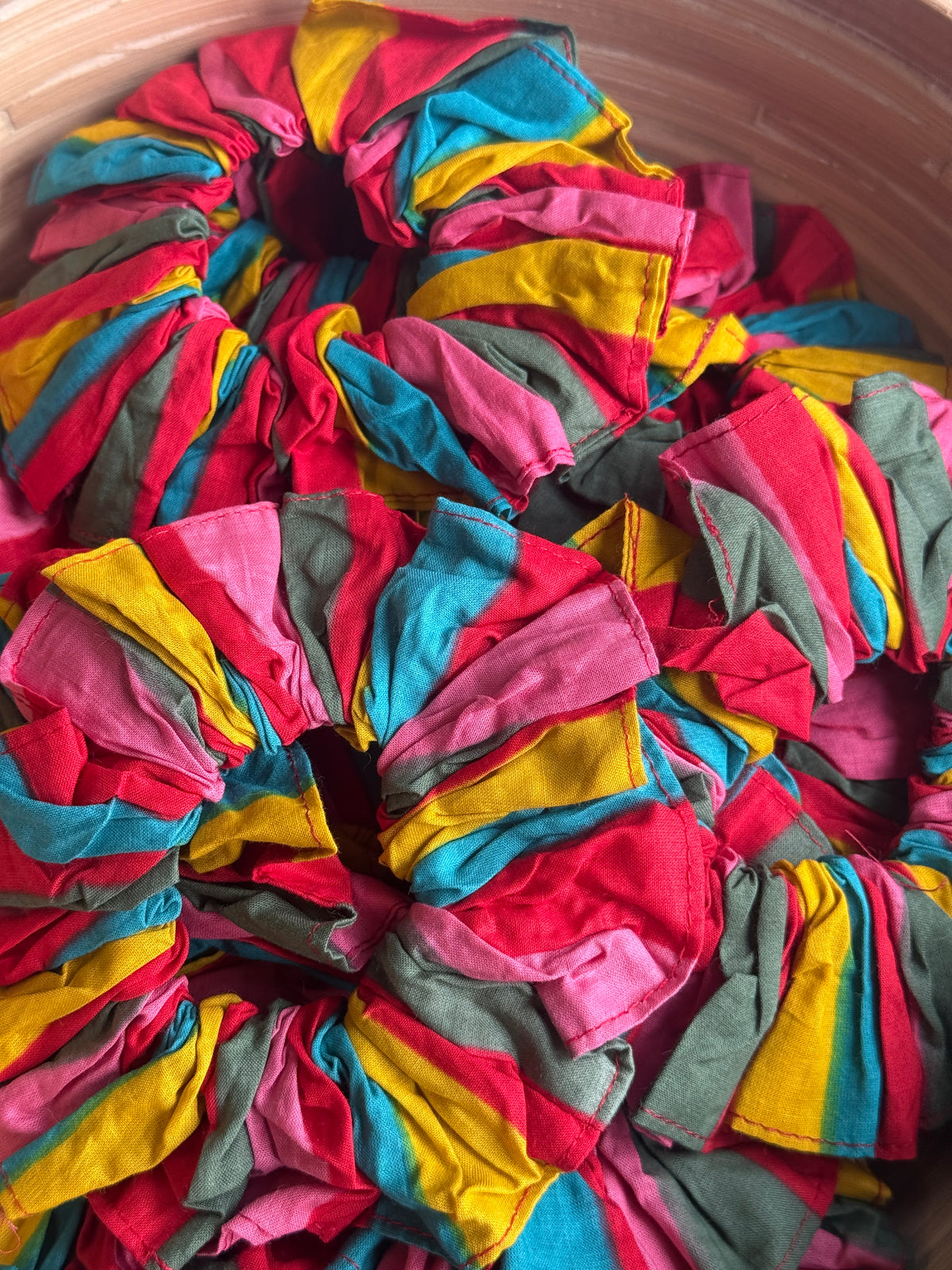 Block Print Scrunchies