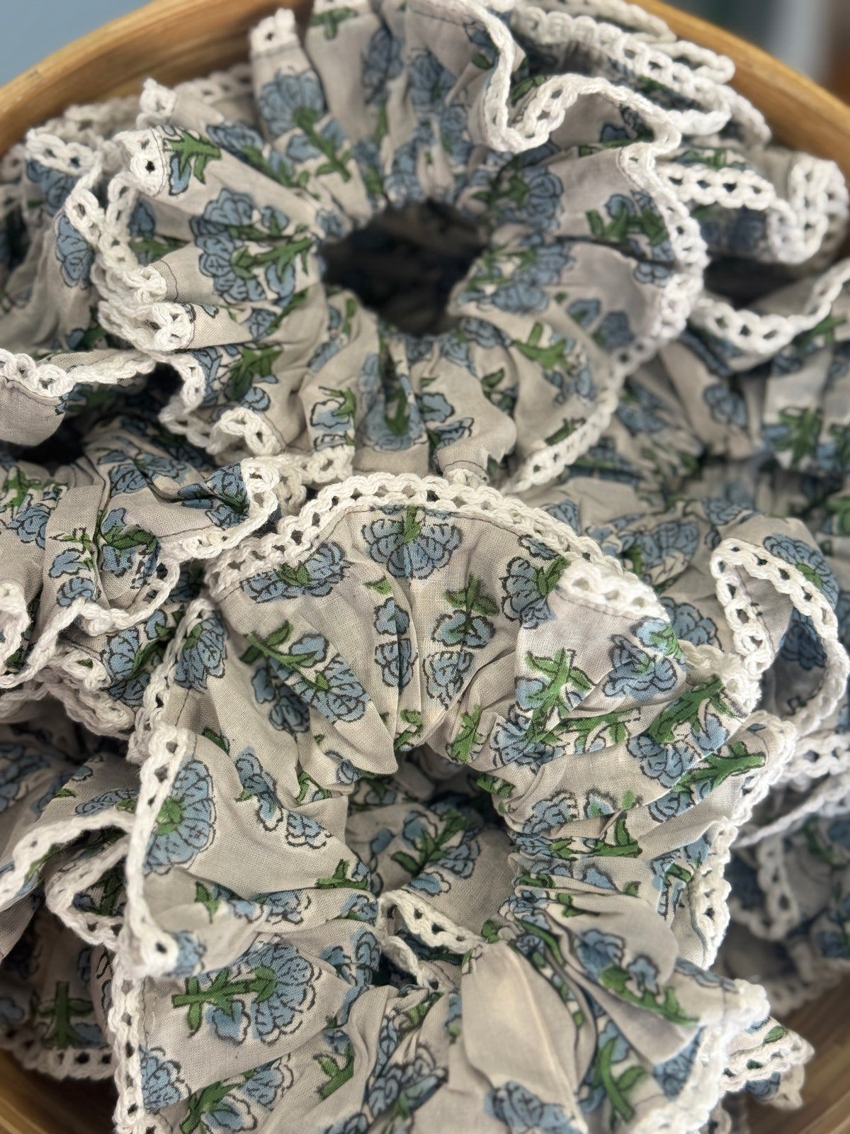 Block Print Scrunchies