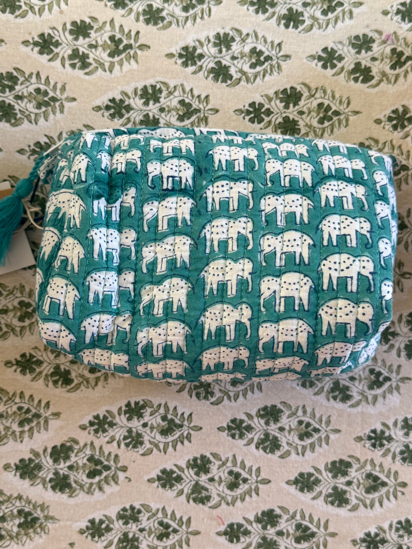 CLEARANCE Hand Block Printed Wash Bags