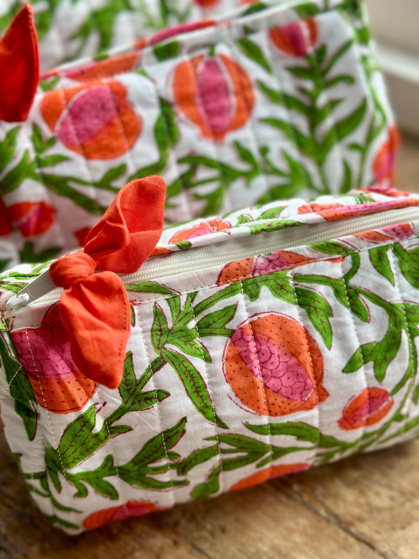 Hand Block Printed Wash Bags