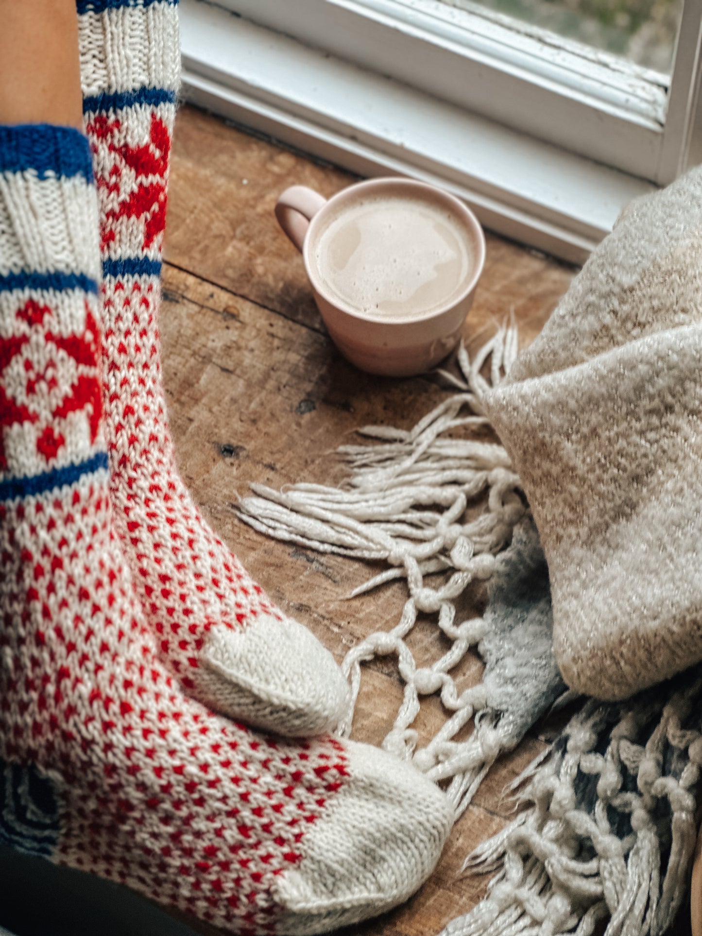 Snowflake Hand Knitted Fair Isle Hot Water Bottle