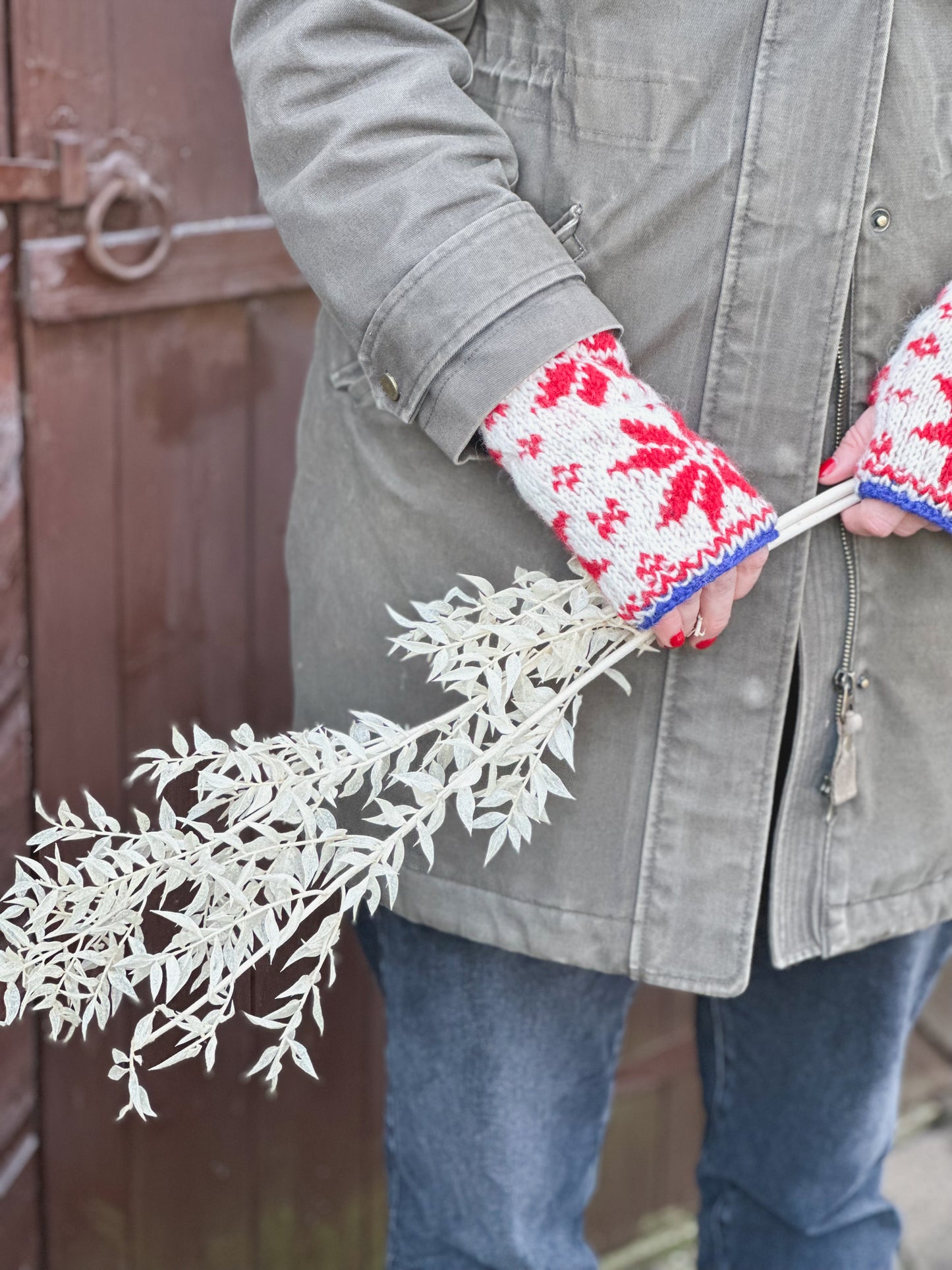 Snowflake Hand Knitted Fair Isle Hot Water Bottle