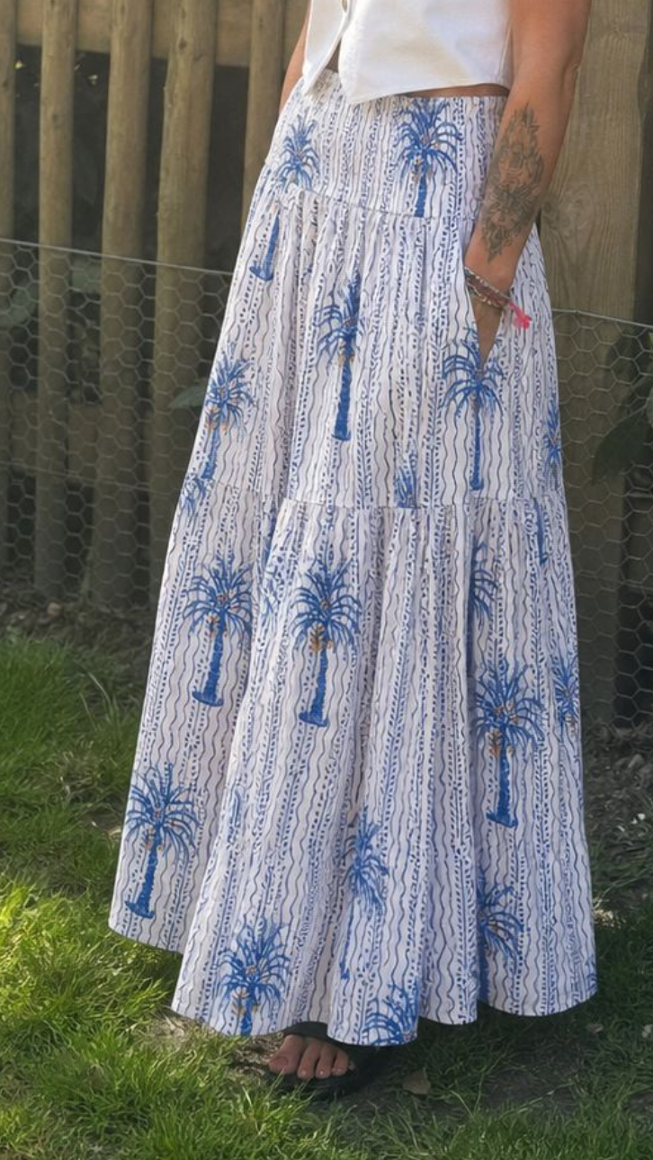 Hand Block Printed Maxi Skirts
