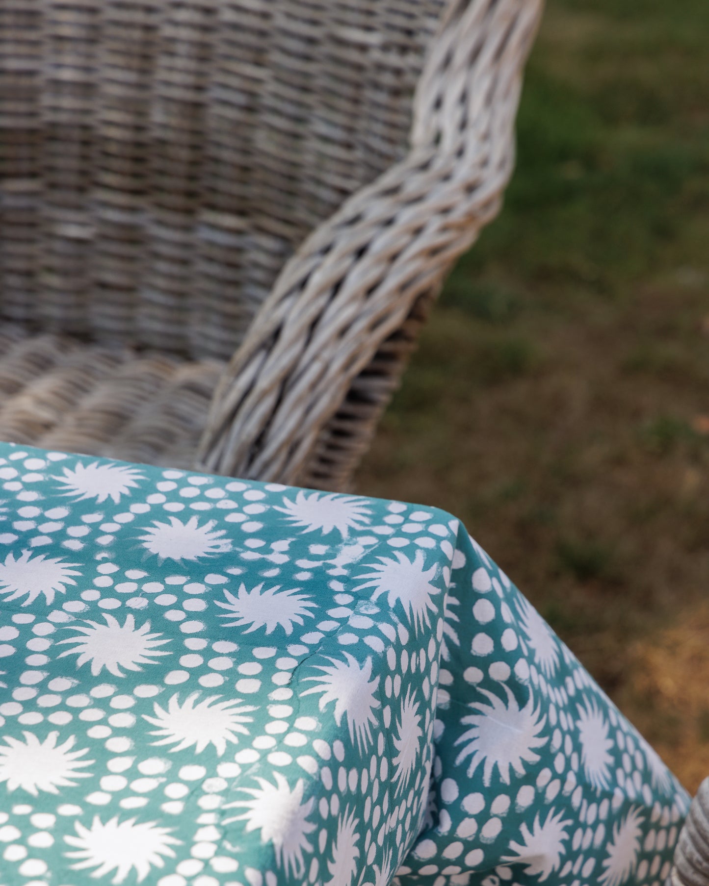 Sunburst Block Print Tablecloths