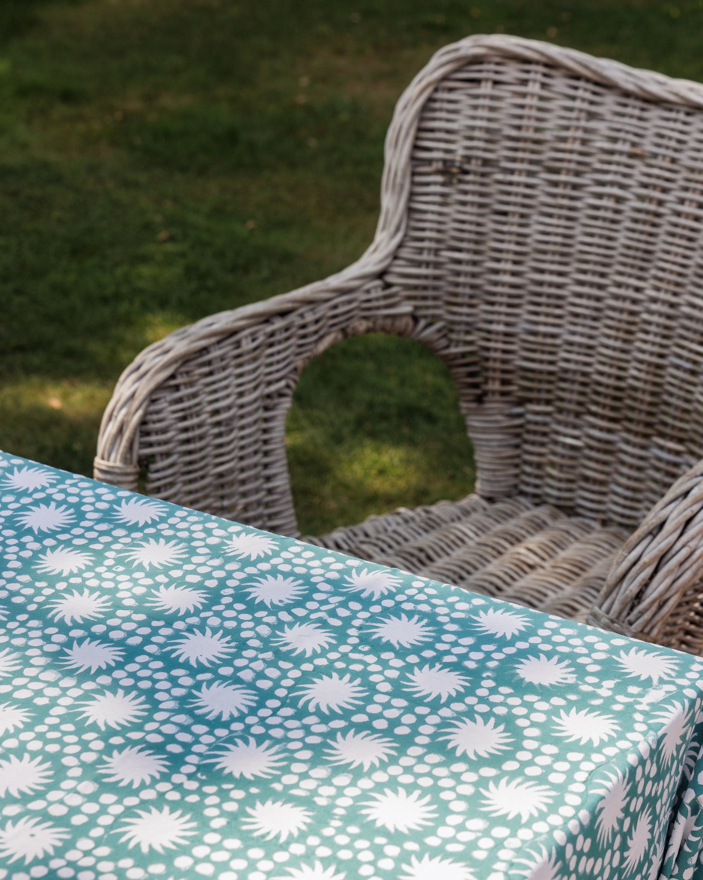 Sunburst Block Print Tablecloths