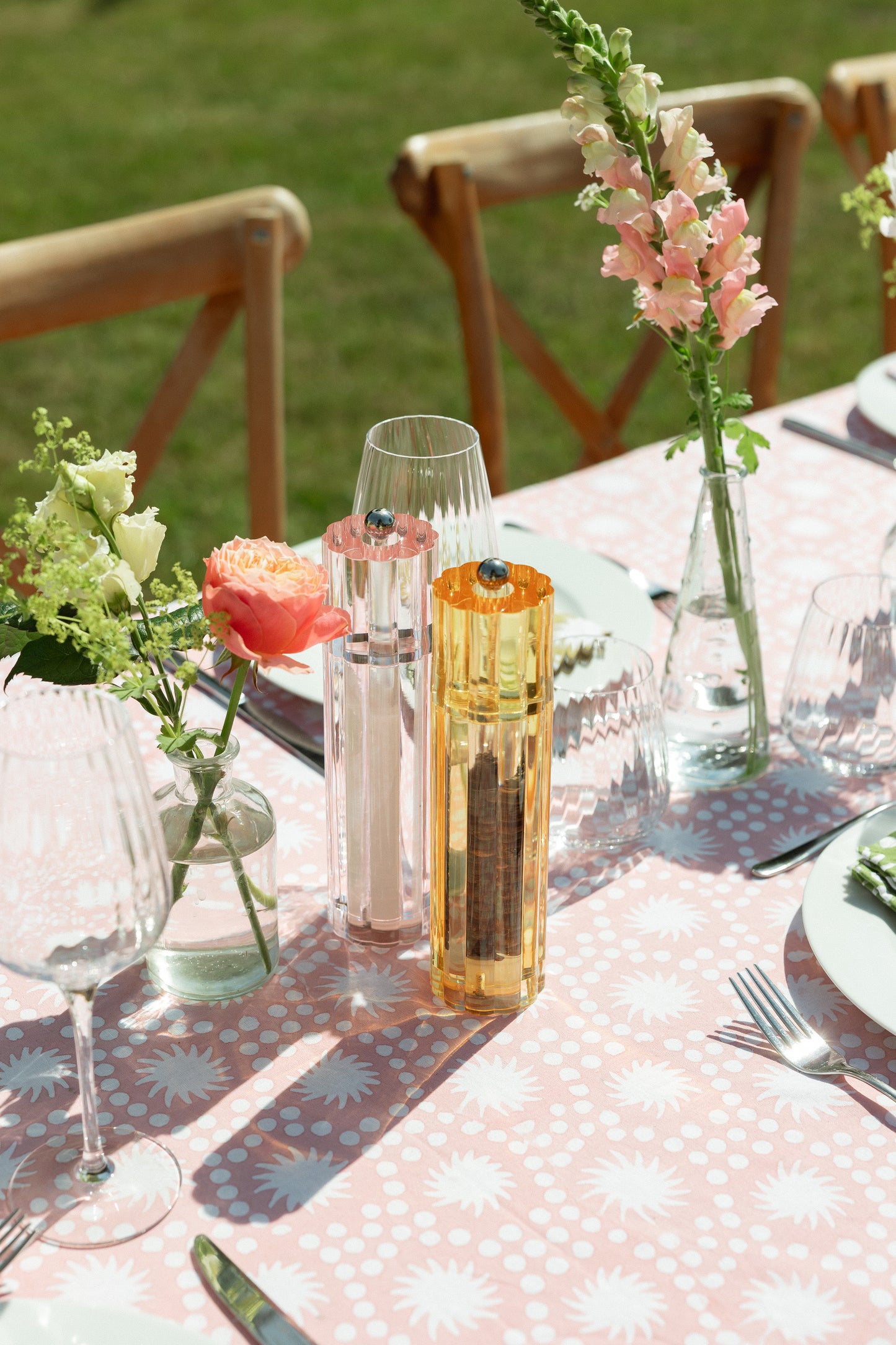 Sunburst Block Print Tablecloths